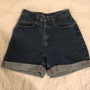 High waisted mom jean shorts